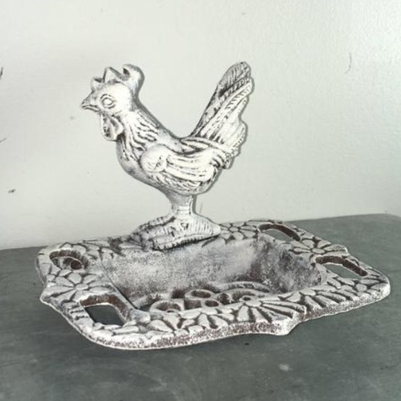 Other - Vintage style Cast iron rooster soap dish NWOT